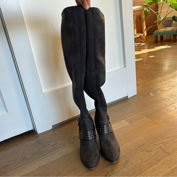 Michael Kors Thigh High Riding Boot with Strap